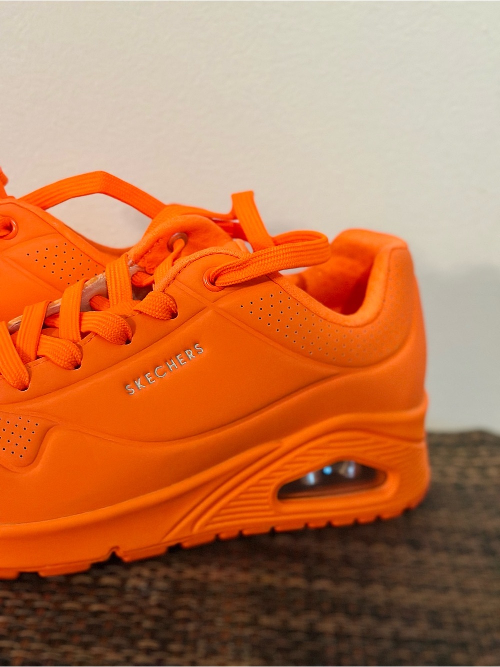 Skechers Uno Night Shades Neon Orange Sneakers - Women's Size 6.5 - Picture 7 of 10